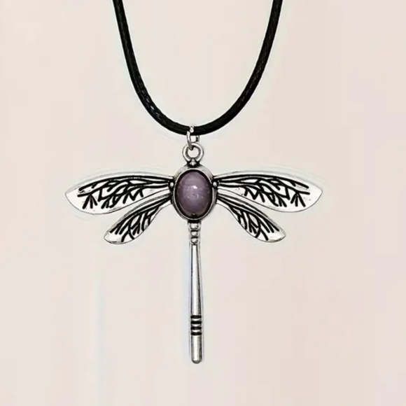 Fashion Jewelry Jewelry - Dragonfly  Bling Necklace Beautiful  Lab Created Gem